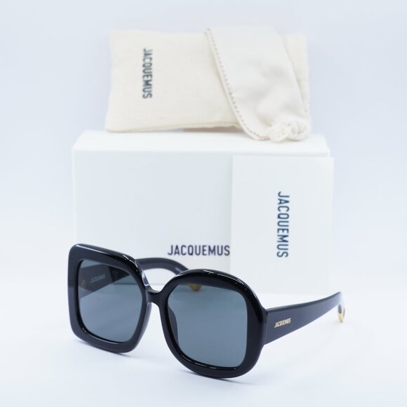 Jacquemus CARRE ROND JAC/10 C1 Geometric Sunglasses - Black\Grey - Picture 8 of 11